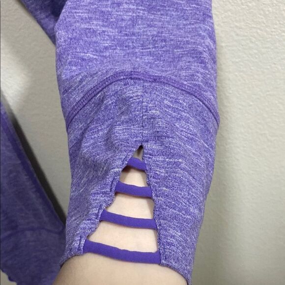 PrAna Purple Heathered Tori Capri Leggings Yoga Capri Size Large - Picture 5 of 16